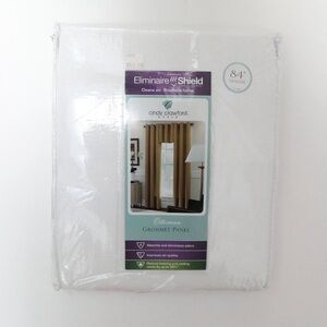 New Cindy Crawford Ottoman Grommet Panel Pureti Cool White 84 Eliminaire Curtain